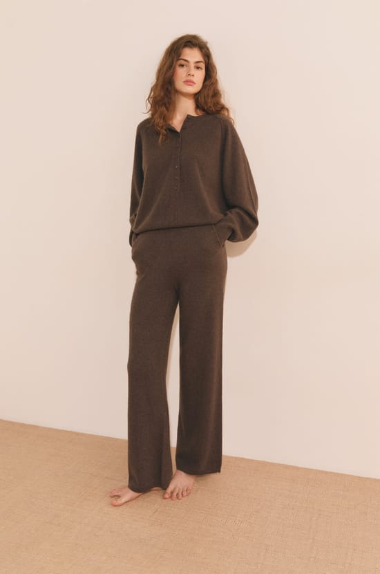 Pantalon de pyjama 100% cachemire;${refinementColor}