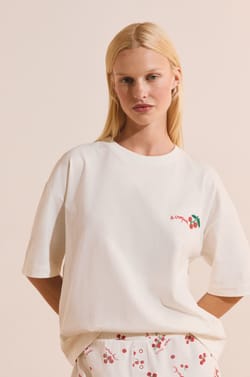 T-shirt de pyjama &agrave; motif tomate;${refinementColor}