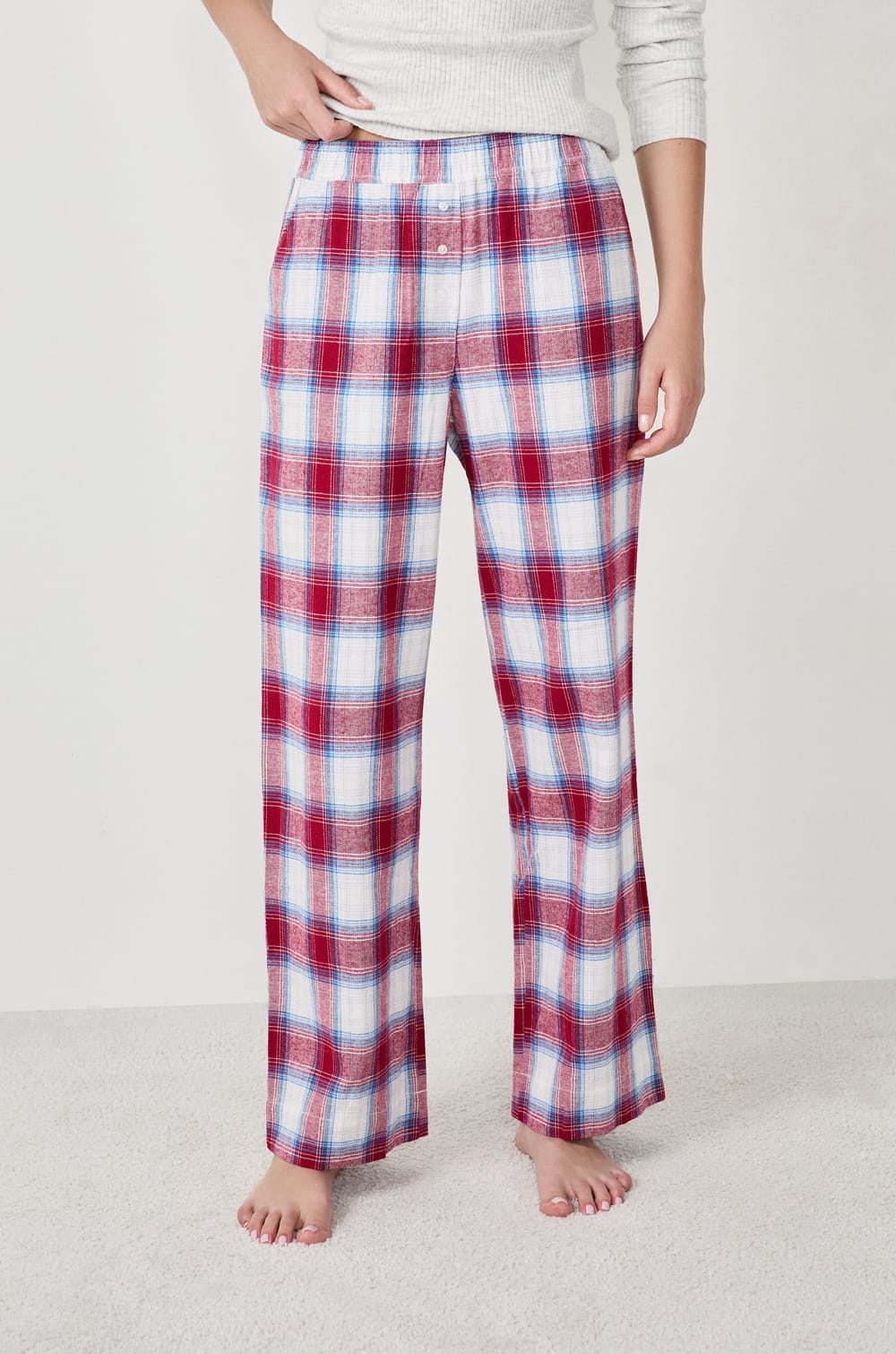 Pantalon de pyjama à carreaux;${refinementColor}