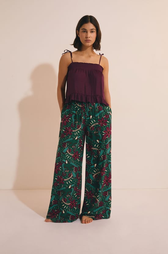 Pantalon de pyjama &agrave; motifs;${refinementColor}