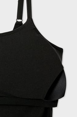Microfibre Bodysuit with Integrated Bralette;${refinementColor}