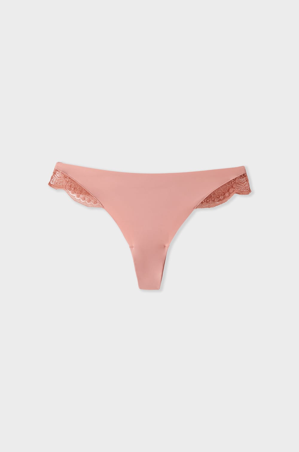Microfibre and Lace Thong;${refinementColor}