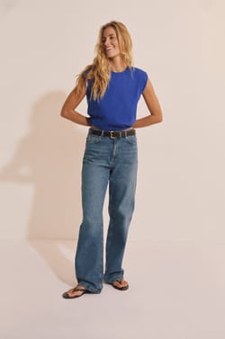 Sleeveless Cotton T-shirt;${refinementColor}