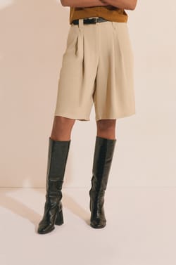 Bermuda avec ceinture;${refinementColor}