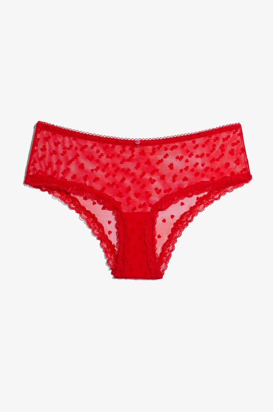 Printed Tulle Boyshorts;${refinementColor}