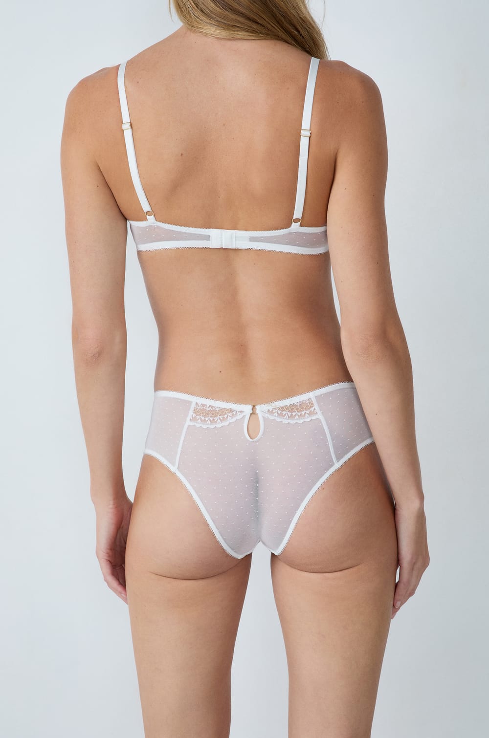 Iridescent Effect Embroidered Boyshort;${refinementColor}