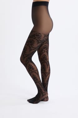 Collant transparent avec dentelle - 15D;${refinementColor}