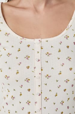 Floral pyjama T-shirt;${refinementColor}