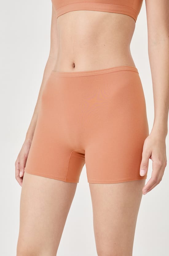 Short cycliste en coton biologique extensible;${refinementColor}