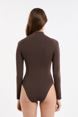 Long-sleeved High Neck Bodysuit;${refinementColor}