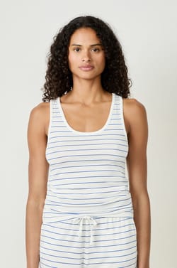 Gestreepte pyjama tanktop;${refinementColor}