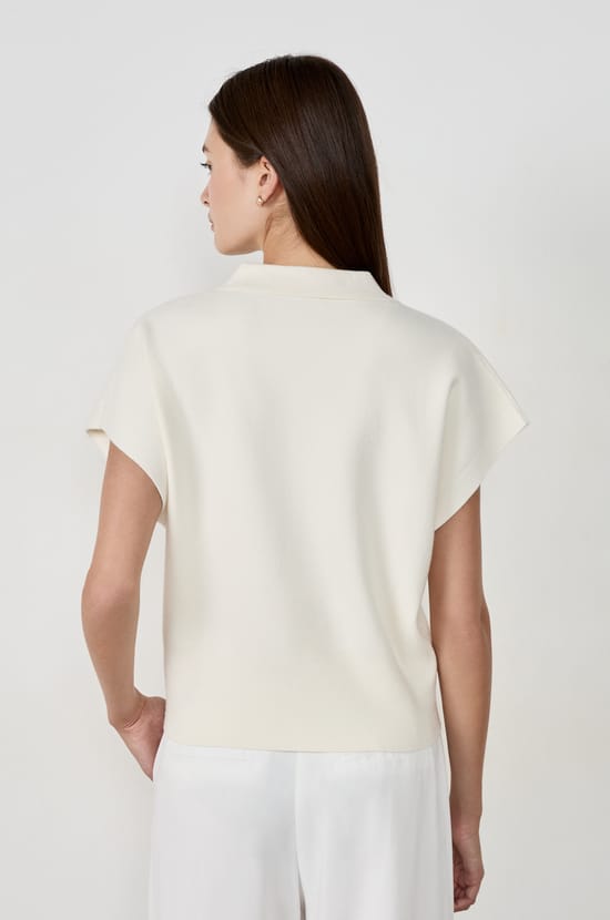 Pull sans manches col polo;${refinementColor}