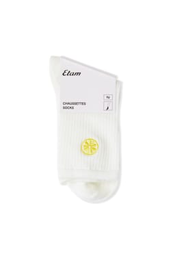 Chaussettes cotel&eacute;es avec coton &agrave; motif soleil;${refinementColor}