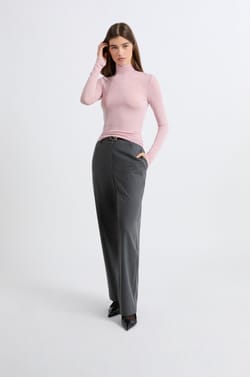 Long-sleeved high neck T-shirt;${refinementColor}