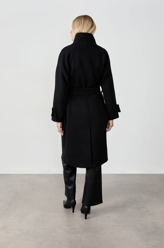 Manteau long ceinturé;${refinementColor}