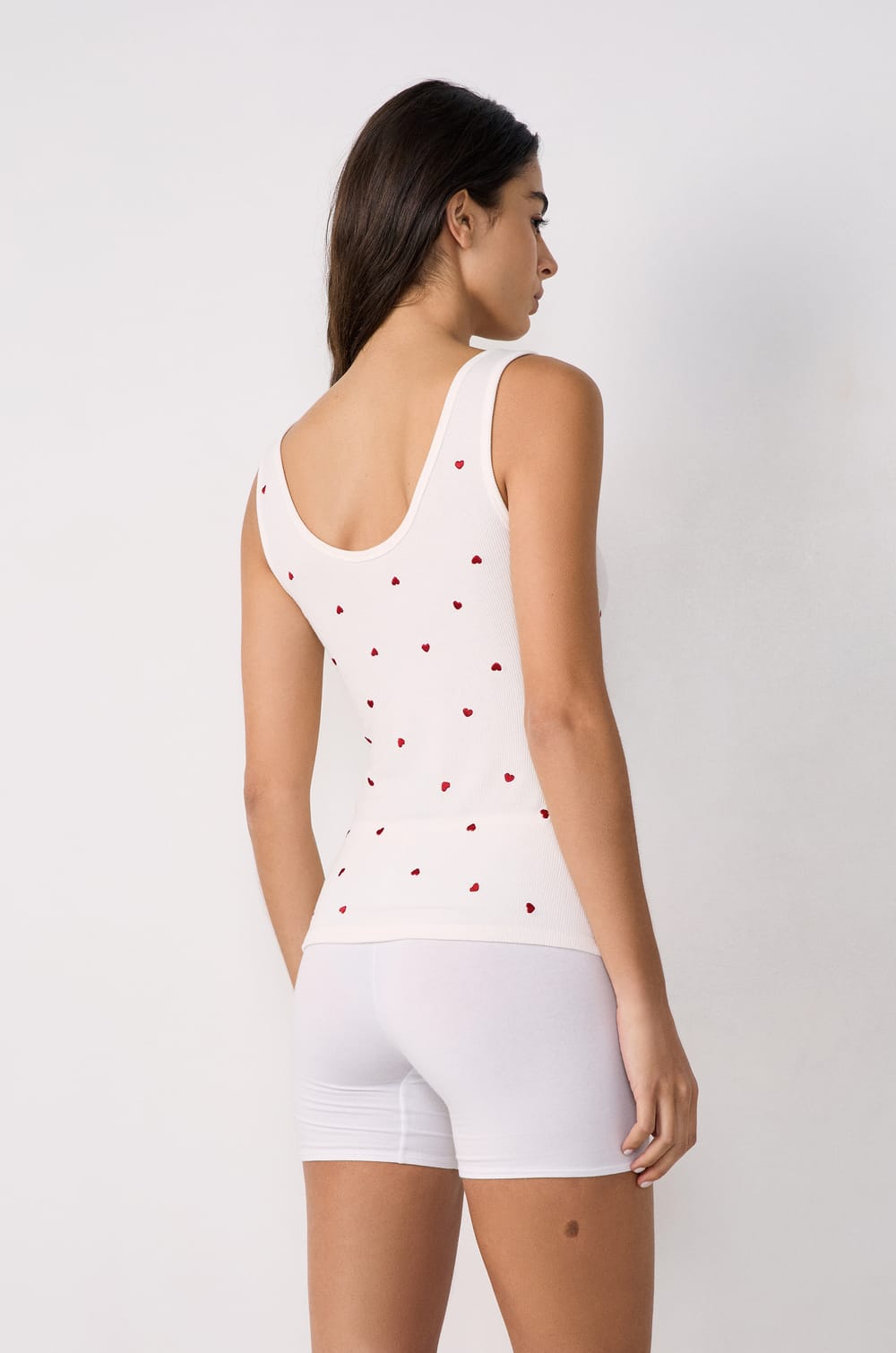 Tank Top with Heart Motifs;${refinementColor}