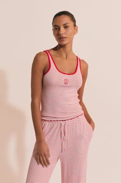 D&eacute;bardeur de pyjama &agrave; rayures;${refinementColor}