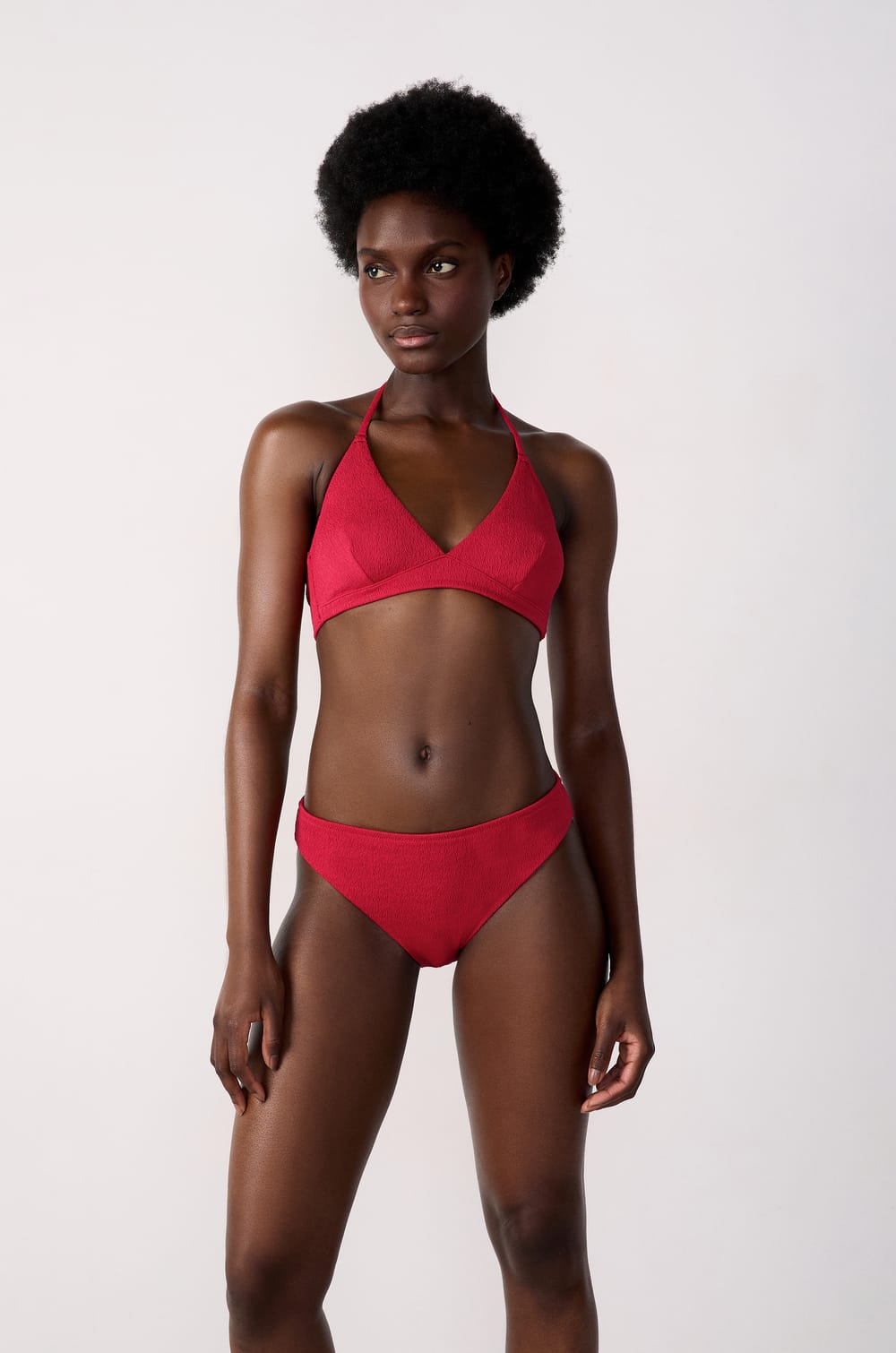 Culotte de bikini bas de maillot texturée;${refinementColor}