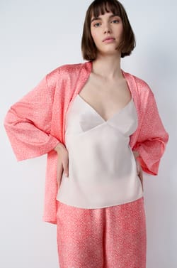 3-Piece Patterned Satin Pajamas;${refinementColor}