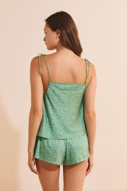 Top satin&eacute; &agrave; motif;${refinementColor}
