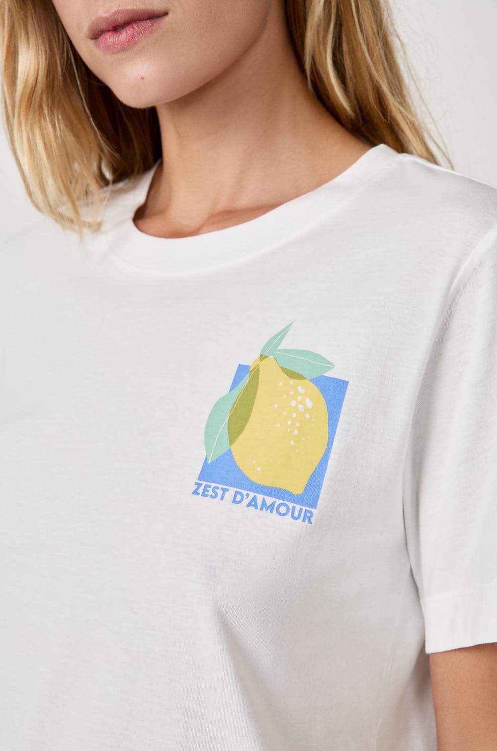 T-shirt manches courtes imprimé citron;${refinementColor}