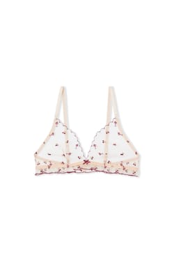 Sujetador triangular de tul estampado con motivos mocktail bordados;${refinementColor}