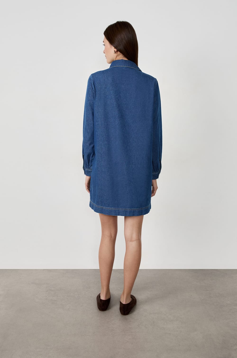 Robe manches longues en coton;${refinementColor}