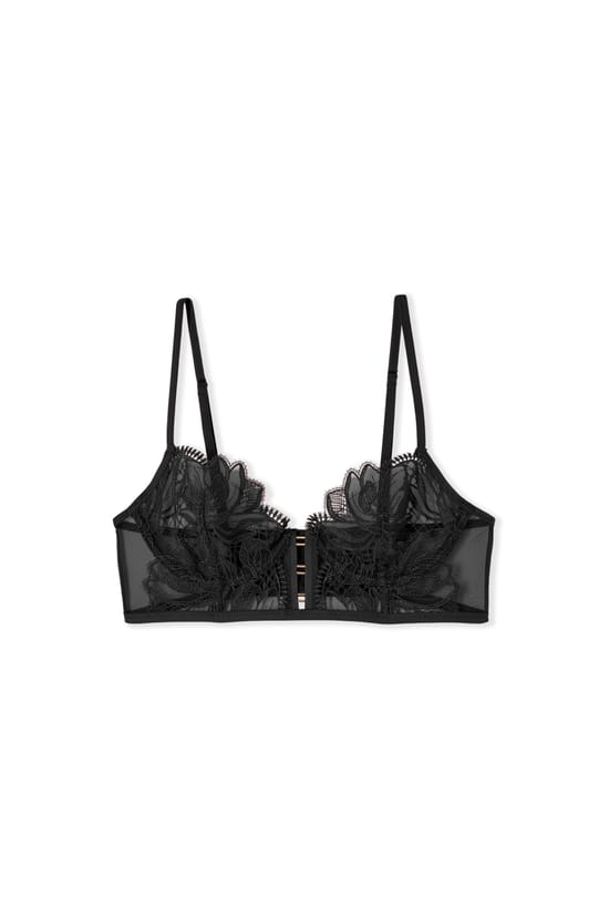 Bustier Bra in Guipure Lace;${refinementColor}