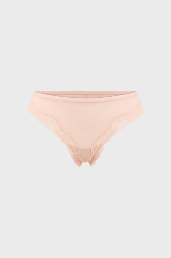 Microfibre and Lace Tanga;${refinementColor}