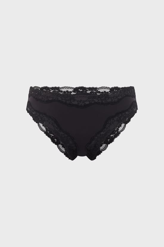 Microfibre and Lace Briefs;${refinementColor}
