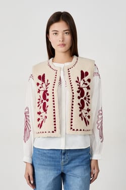 Sleeveless Faux Fur Cardigan;${refinementColor}