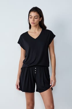 Short de pijama liso;${refinementColor}