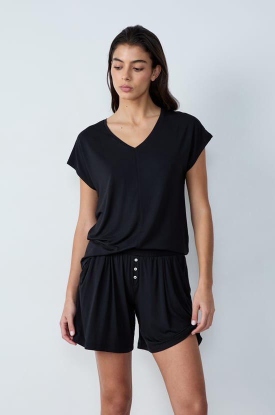 Modal Pajama Shorts;${refinementColor}