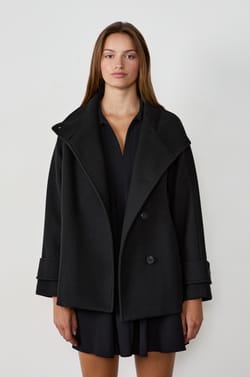 Mid-length coat with buttons;${refinementColor}