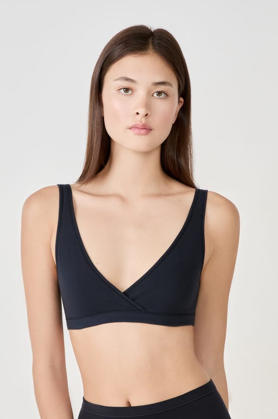 Reversible Bralette in Stretchy Organic Cotton;${refinementColor}