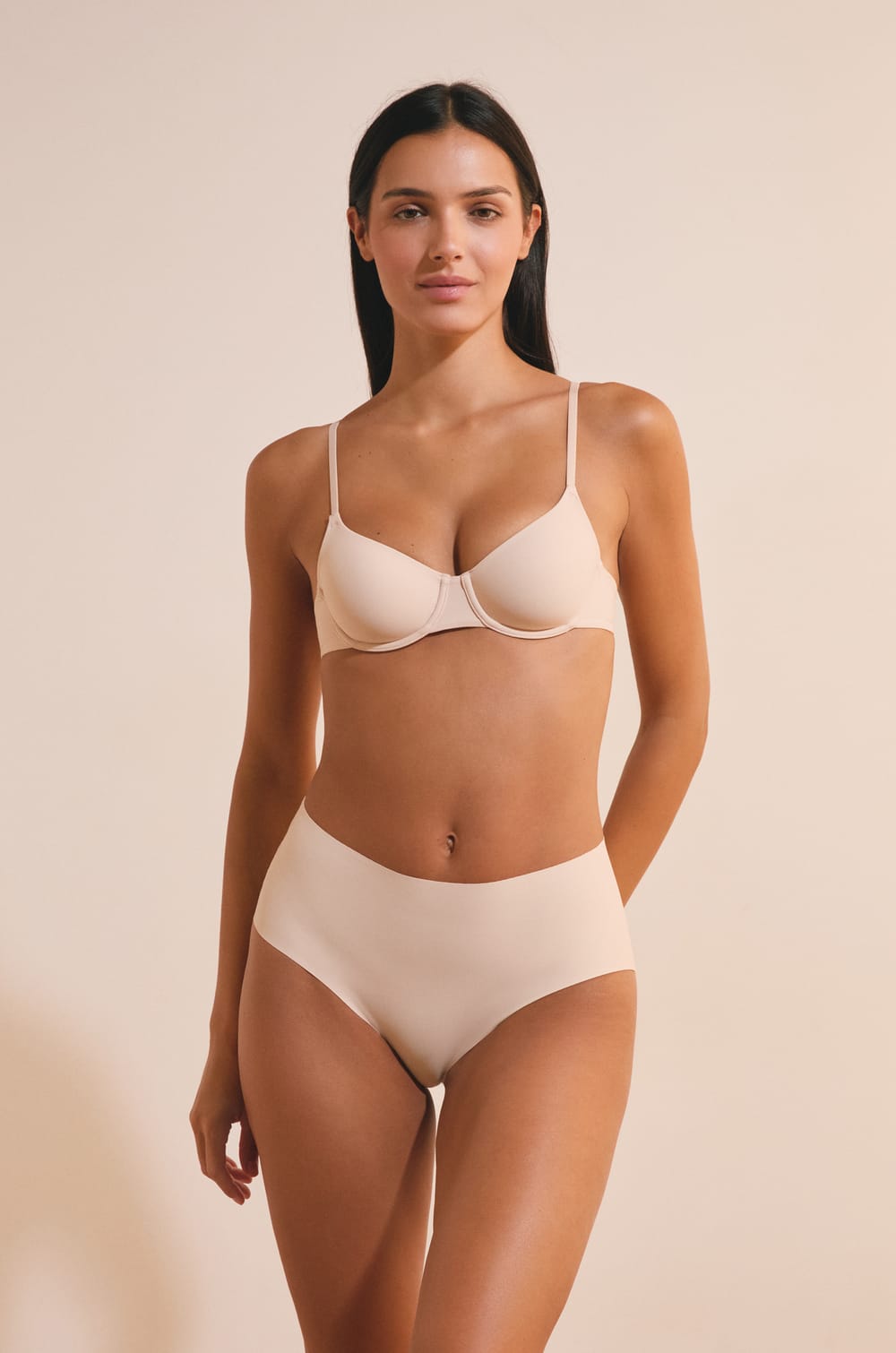 Culotte midi en microfibre;${refinementColor}