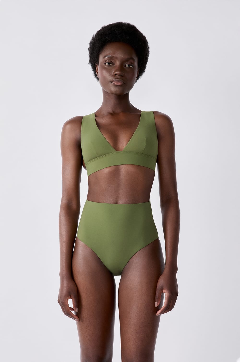 High Waist Bikini Bottom;${refinementColor}