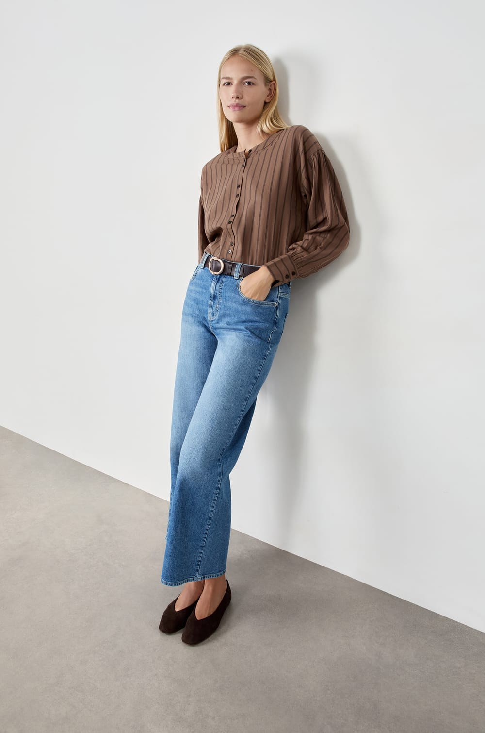 Chemise &agrave; rayures;${refinementColor}