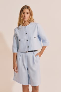 Veste courte en lin;${refinementColor}