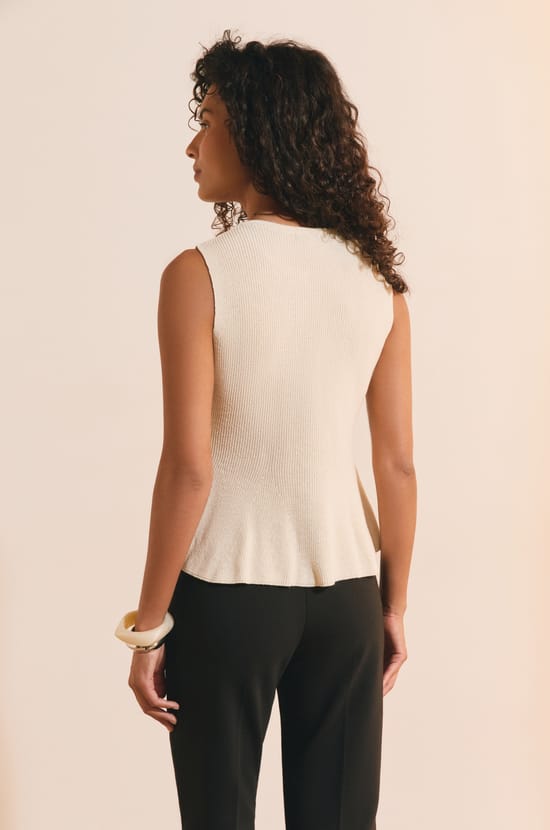 Cardigan sans manches avec coton;${refinementColor}
