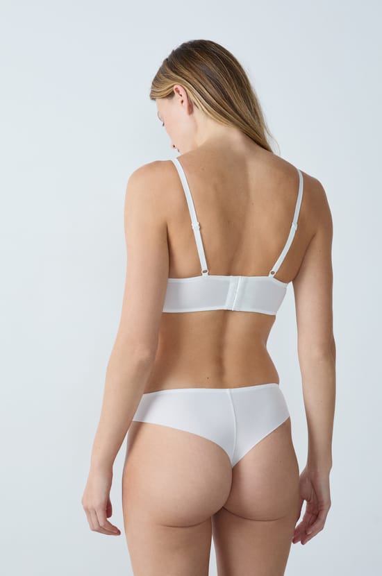 Wireless Embroidered Triangle Bra;${refinementColor}