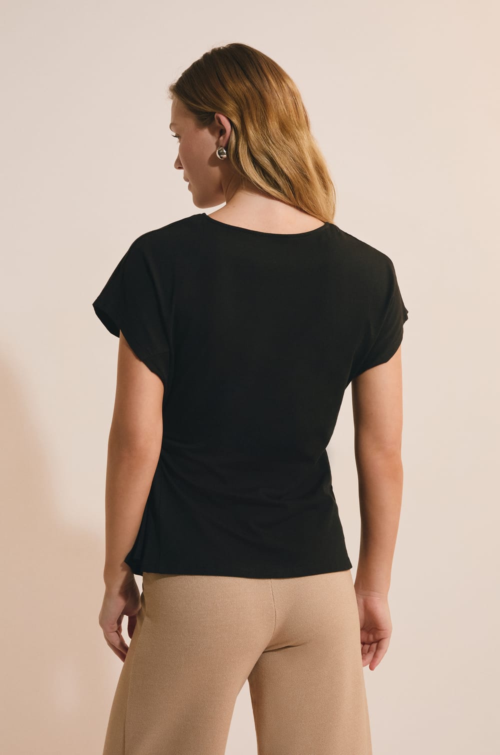 T-shirt manches courtes drapp&eacute;;${refinementColor}