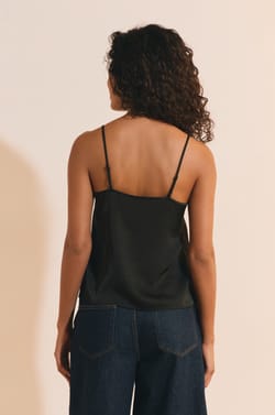 Caraco satin&eacute; avec dentelle;${refinementColor}