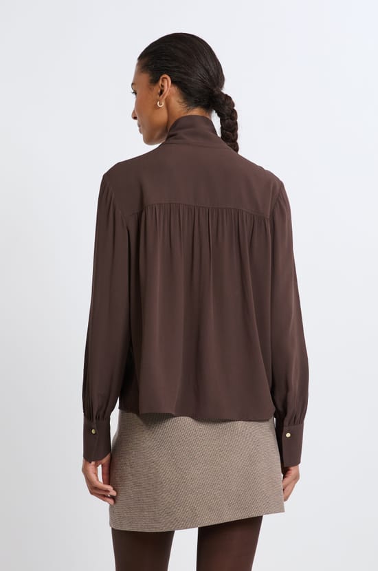 Front-Tie Blouse;${refinementColor}