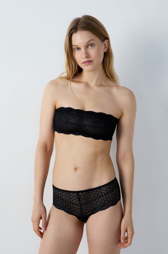 Lace Strapless Bra;${refinementColor}