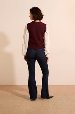 Pull sans manches &agrave; col rond;${refinementColor}