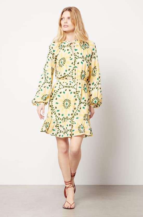 Short dress with pattern;${refinementColor}