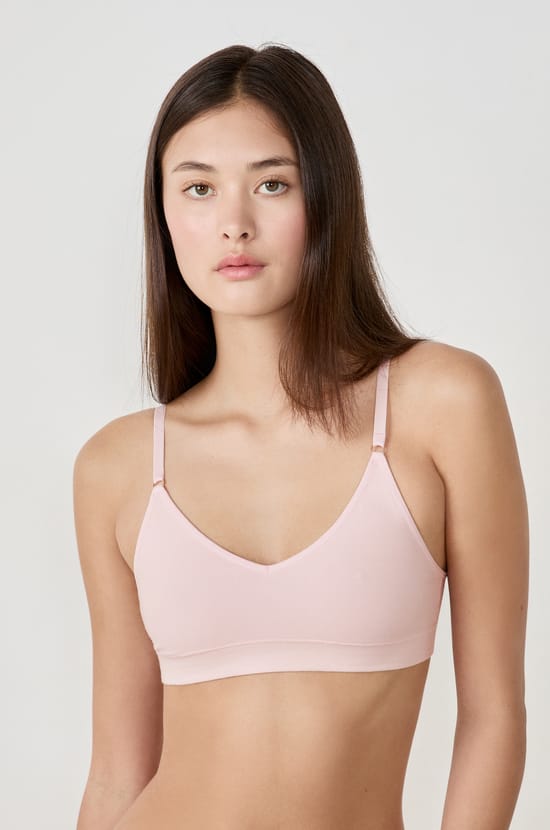 Optimal comfort cotton bralette;${refinementColor}