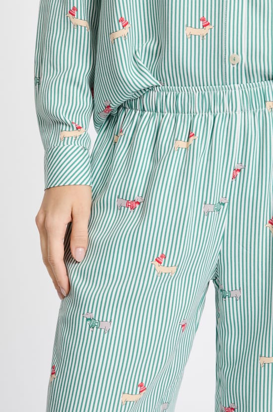 Pantalon de pyjama à motifs;${refinementColor}