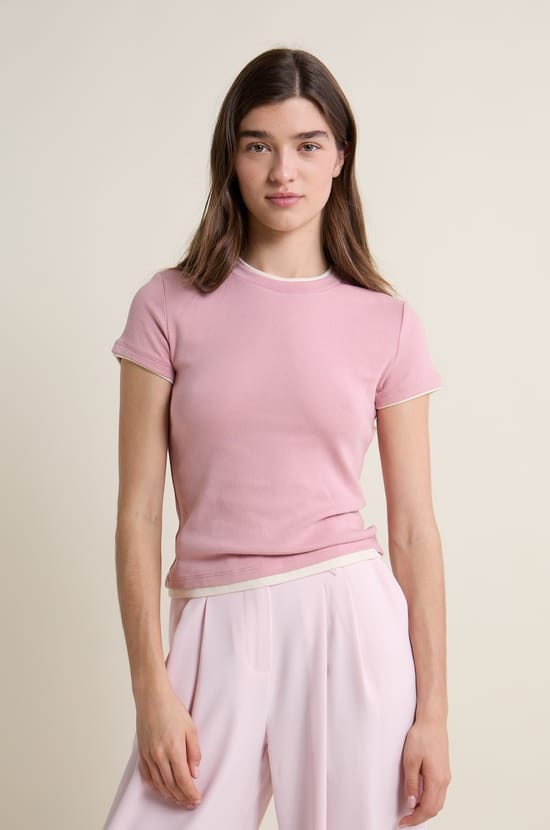 Tshirt manches courtes col rond;${refinementColor}